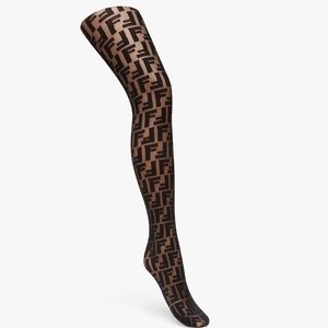 Fendi Nylon Black Stockings